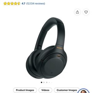Sony WH-1000XM4 Black Over-Ear Headphones
